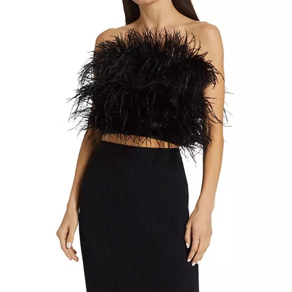 Brand New- En Saison Millie Feather Top in Black 🖤✨ - Picture 8 of 16